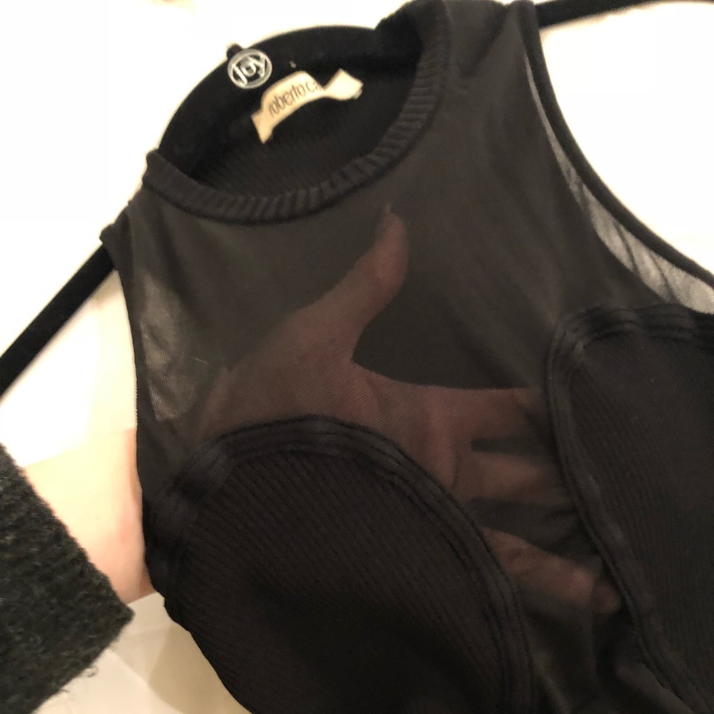 Roberto Cavalli Black sexy Mesh top!